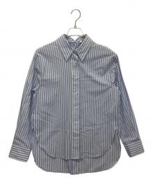 ZARA（ザラ）の古着「2wayストライプシャツ」｜ブルー×ホワイト