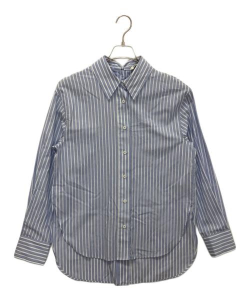 ZARA（ザラ）ZARA (ザラ) 2wayストライプシャツ ブルー×ホワイト サイズ:XSの古着・服飾アイテム