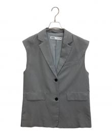 ZARA（ザラ）の古着「7836/967/802　リネンブレンドジレ」｜グレー