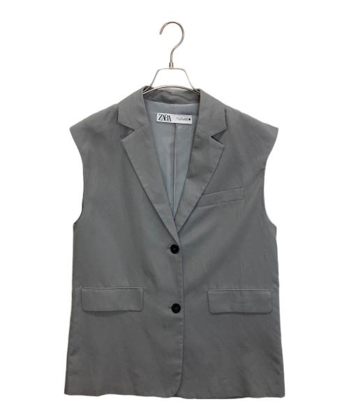 ZARA（ザラ）ZARA (ザラ) 7836/967/802　リネンブレンドジレ グレー サイズ:Sの古着・服飾アイテム