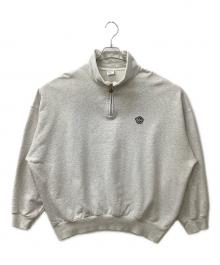 KEBOZ（ケボズ）の古着「ハーフジップスウェット」｜ライトグレー