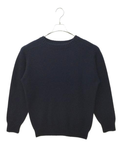 C.Shetland（シーシェットランド）C.Shetland (シーシェットランド) クルーネックニット ネイビー サイズ:Lの古着・服飾アイテム
