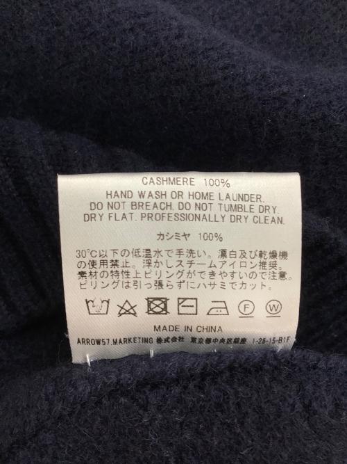 C.Shetland（シーシェットランド）C.Shetland (シーシェットランド) クルーネックニット ネイビー サイズ:Lの古着・服飾アイテム