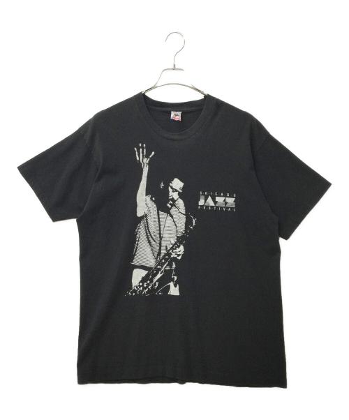 FRUIT OF THE LOOM（フルーツオブザルーム）FRUIT OF THE LOOM (フルーツオブザルーム) 90s USA製 プリントTシャツ ブラック×ホワイト サイズ:XLの古着・服飾アイテム