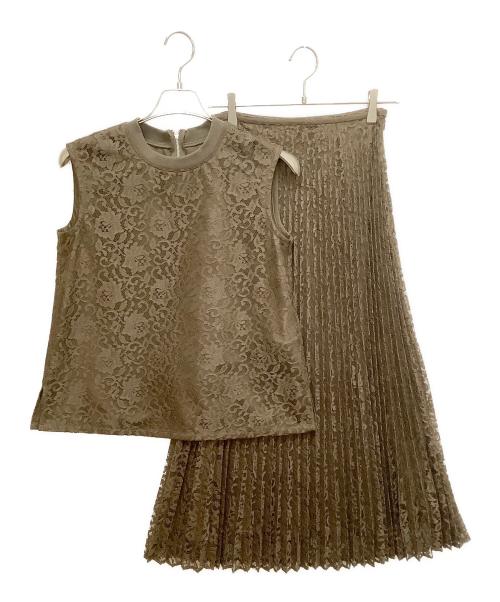 Mila Owen（ミラオーウェン）Mila Owen (ミラオーウェン) 09WFT201225 レースセットアップ オリーブ サイズ:1の古着・服飾アイテム
