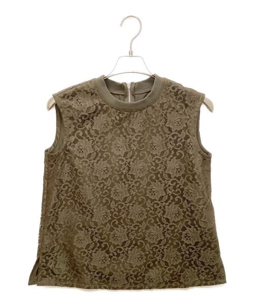 Mila Owen（ミラオーウェン）Mila Owen (ミラオーウェン) 09WFT201225 レースセットアップ オリーブ サイズ:1の古着・服飾アイテム