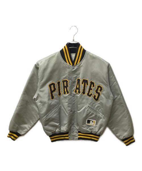 FELCO（フェルコ）FELCO (フェルコ) USA製 ナイロンスタジャン グレー×イエロー サイズ:Lの古着・服飾アイテム