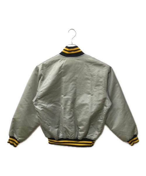 FELCO（フェルコ）FELCO (フェルコ) USA製 ナイロンスタジャン グレー×イエロー サイズ:Lの古着・服飾アイテム