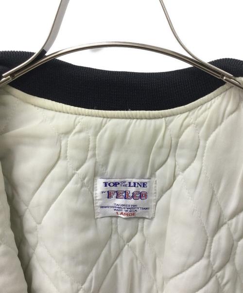 FELCO（フェルコ）FELCO (フェルコ) USA製 ナイロンスタジャン グレー×イエロー サイズ:Lの古着・服飾アイテム