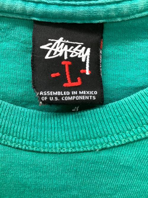 stussy（ステューシー）stussy (ステューシー) 00s old 長袖Tシャツ グリーン×ブラック サイズ:Lの古着・服飾アイテム