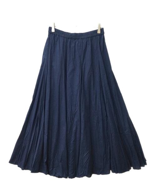 mizuiro-ind（ミズイロインド）mizuiro-ind (ミズイロインド) 2023　ギャザーロングスカート ブルー サイズ:記載無しの古着・服飾アイテム