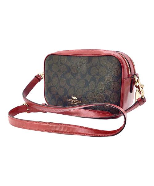 COACH（コーチ）COACH (コーチ) ショルダーバッグ ブラウン×レッドの古着・服飾アイテム