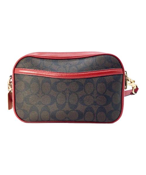 COACH（コーチ）COACH (コーチ) ショルダーバッグ ブラウン×レッドの古着・服飾アイテム