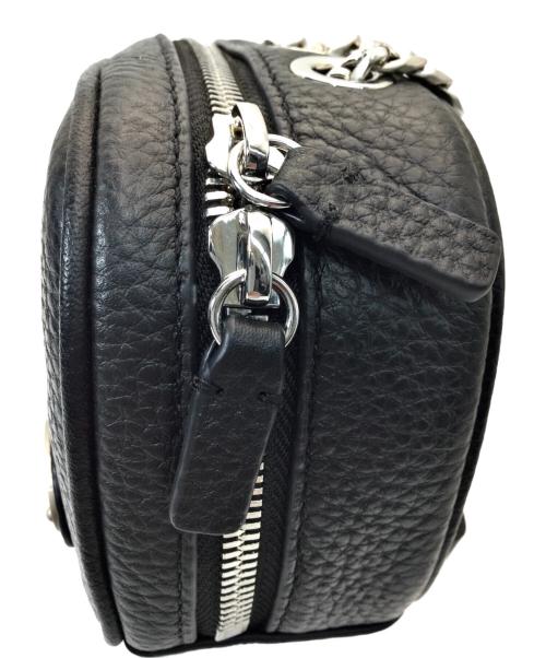 LACOSTE（ラコステ）LACOSTE (ラコステ) LACOSTE(ラコステ)レザーショルダーバッグオリジンクロコ トップグレイ ブラックの古着・服飾アイテム