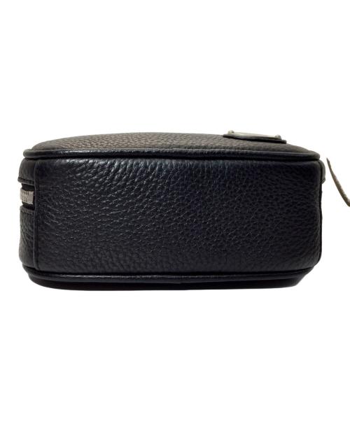 LACOSTE（ラコステ）LACOSTE (ラコステ) LACOSTE(ラコステ)レザーショルダーバッグオリジンクロコ トップグレイ ブラックの古着・服飾アイテム