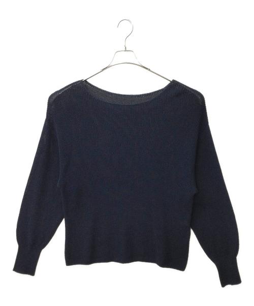 SLOBE IENA（スローブ イエナ）SLOBE IENA (スローブ イエナ) リネン混畦ニット ネイビー サイズ:記載無しの古着・服飾アイテム