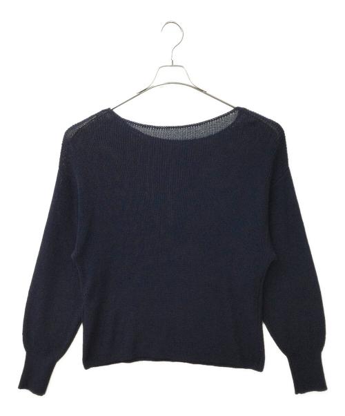 SLOBE IENA（スローブ イエナ）SLOBE IENA (スローブ イエナ) リネン混畦ニット ネイビー サイズ:記載無しの古着・服飾アイテム