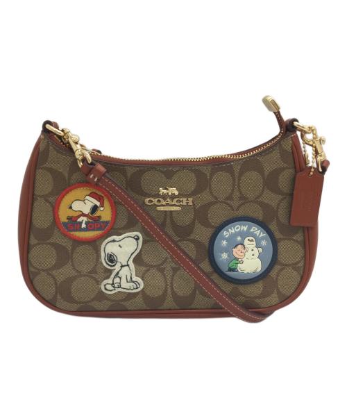 COACH（コーチ）COACH (コーチ) PEANUTS (ピーナッツ) ショルダーバッグ ブラウンの古着・服飾アイテム