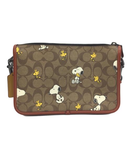 COACH（コーチ）COACH (コーチ) PEANUTS (ピーナッツ) ショルダーバッグ ブラウンの古着・服飾アイテム