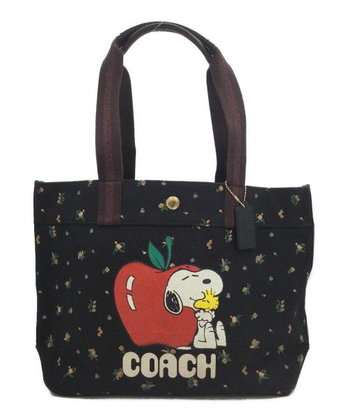 COACH（コーチ）COACH (コーチ) PEANUTS (ピーナッツ) トートバッグ ブラックの古着・服飾アイテム