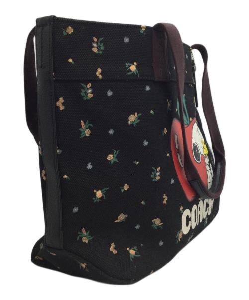 COACH（コーチ）COACH (コーチ) PEANUTS (ピーナッツ) トートバッグ ブラックの古着・服飾アイテム