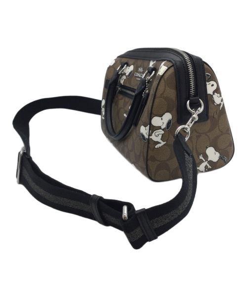 COACH（コーチ）COACH (コーチ) PEANUTS (ピーナッツ) 2WAYショルダーバッグ ブラウン×ブラックの古着・服飾アイテム