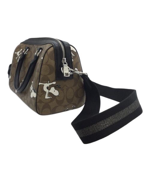 COACH（コーチ）COACH (コーチ) PEANUTS (ピーナッツ) 2WAYショルダーバッグ ブラウン×ブラックの古着・服飾アイテム