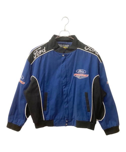 ESSEX（エセックス）ESSEX (エセックス) 90s レーシングジャケット ブルー×ブラック サイズ:XLの古着・服飾アイテム