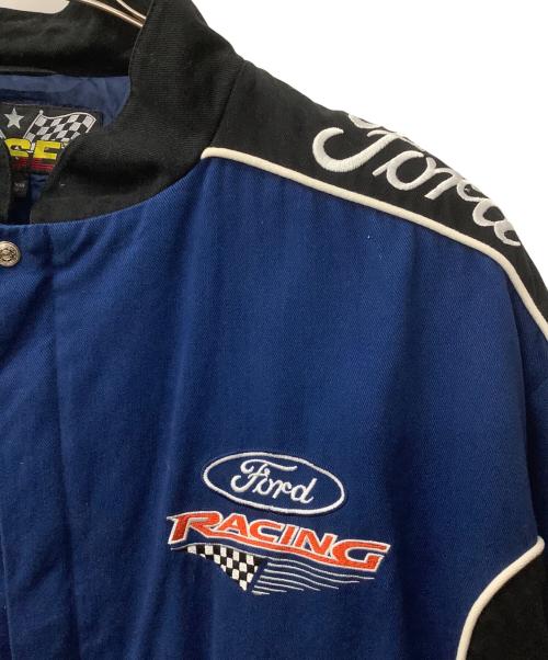ESSEX（エセックス）ESSEX (エセックス) 90s レーシングジャケット ブルー×ブラック サイズ:XLの古着・服飾アイテム