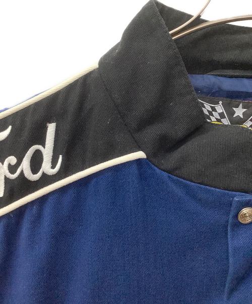 ESSEX（エセックス）ESSEX (エセックス) 90s レーシングジャケット ブルー×ブラック サイズ:XLの古着・服飾アイテム