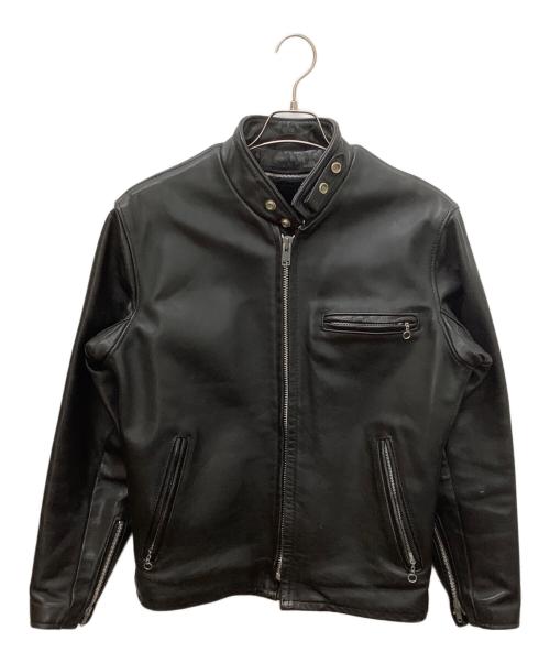 Schott（ショット）Schott (ショット) シングルライダース レザージャケット ブラック サイズ:38の古着・服飾アイテム