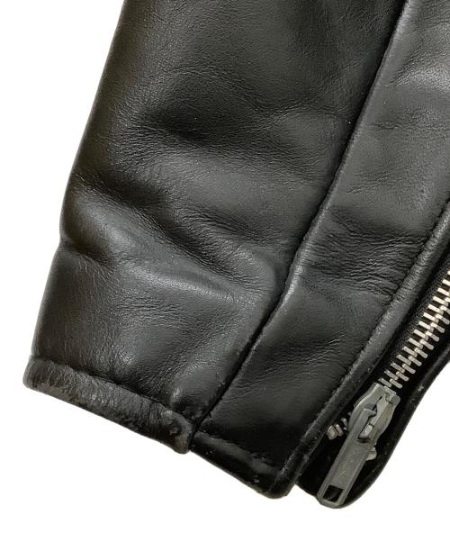 Schott（ショット）Schott (ショット) シングルライダース レザージャケット ブラック サイズ:38の古着・服飾アイテム