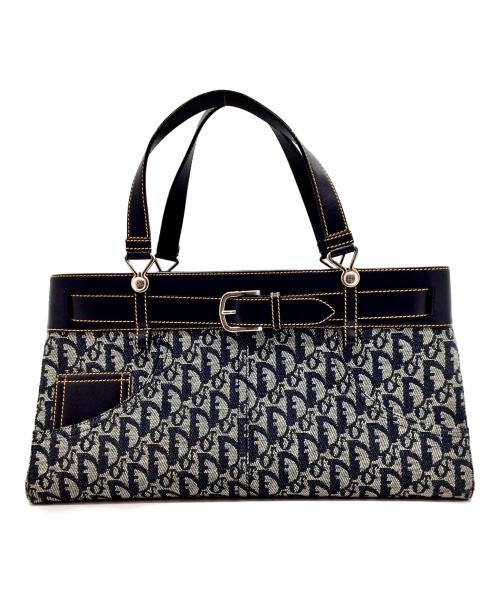 Christian Dior（クリスチャン ディオール）Christian Dior (クリスチャン ディオール) ハンドバッグ ネイビー×グレーの古着・服飾アイテム