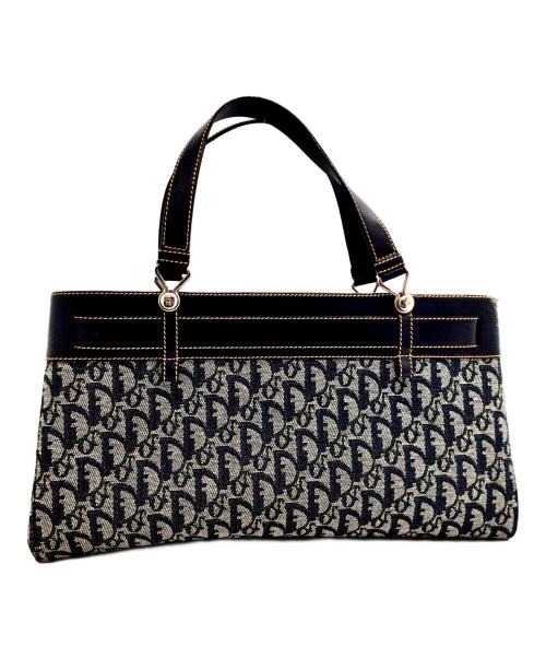 Christian Dior（クリスチャン ディオール）Christian Dior (クリスチャン ディオール) ハンドバッグ ネイビー×グレーの古着・服飾アイテム