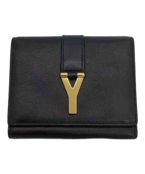 Saint Laurent Paris（サンローランパリ）Saint Laurent Paris (サンローランパリ) 3つ折り財布 ブラックの古着・服飾アイテム