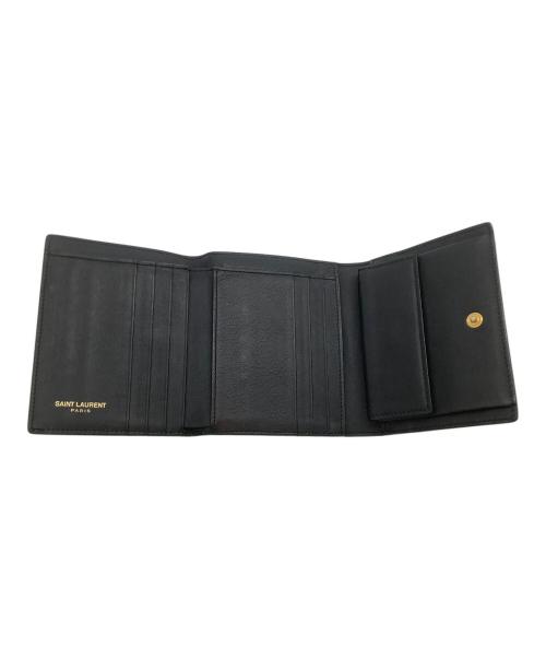 Saint Laurent Paris（サンローランパリ）Saint Laurent Paris (サンローランパリ) 3つ折り財布 ブラックの古着・服飾アイテム