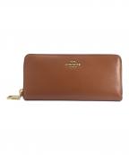 COACHコーチ）の古着「SLIM ACCORDION ZIP WALLET（スリムアコーデオンジップウォレット）」｜ブラウン