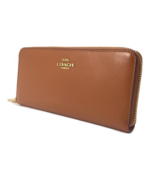 COACH（コーチ）COACH (コーチ) SLIM ACCORDION ZIP WALLET（スリムアコーデオンジップウォレット） ブラウンの古着・服飾アイテム