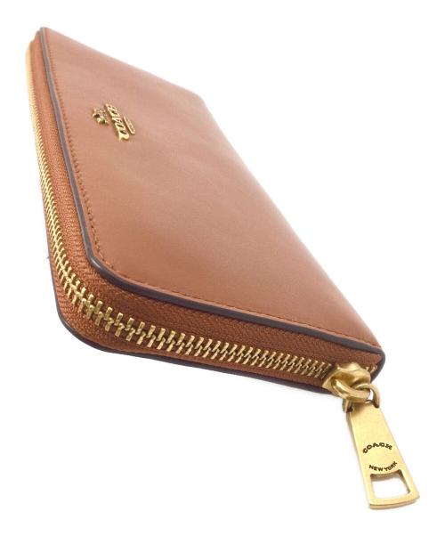 COACH（コーチ）COACH (コーチ) SLIM ACCORDION ZIP WALLET（スリムアコーデオンジップウォレット） ブラウンの古着・服飾アイテム