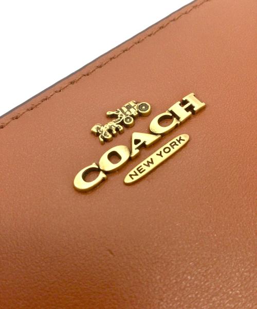 COACH（コーチ）COACH (コーチ) SLIM ACCORDION ZIP WALLET（スリムアコーデオンジップウォレット） ブラウンの古着・服飾アイテム