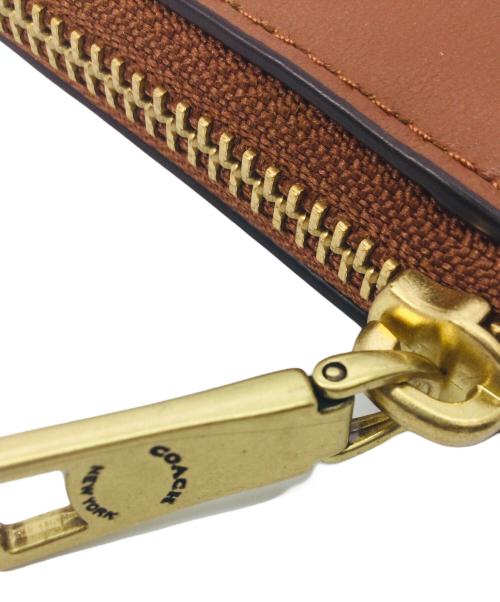 COACH（コーチ）COACH (コーチ) SLIM ACCORDION ZIP WALLET（スリムアコーデオンジップウォレット） ブラウンの古着・服飾アイテム