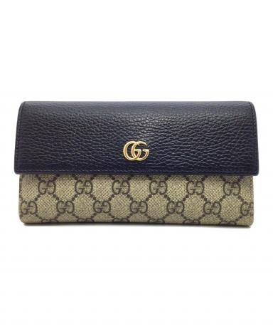 中古・古着通販】GUCCI (グッチ) GUCCI(グッチ)長財布GG マーモント