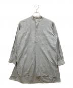 bon marcheボン マルシェ）の古着「グランパシャツ」｜ブルー
