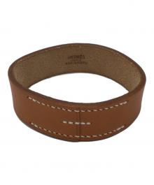 HERMES（エルメス）の古着「レザーブレスレット」｜ブラウン