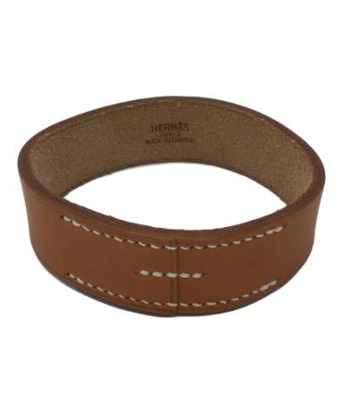 中古・古着通販】HERMES (エルメス) レザーブレスレット ブラウン