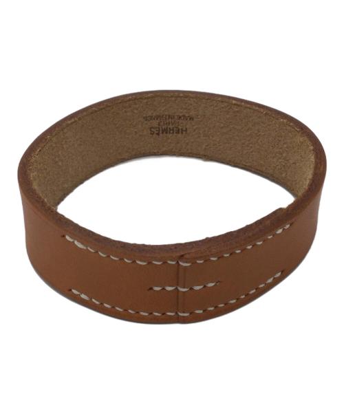 HERMES（エルメス）HERMES (エルメス) レザーブレスレット ブラウンの古着・服飾アイテム