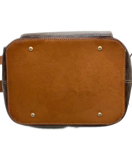 CELINE（セリーヌ）CELINE (セリーヌ) マカダム 巾着ショルダーバッグ ブラウンの古着・服飾アイテム