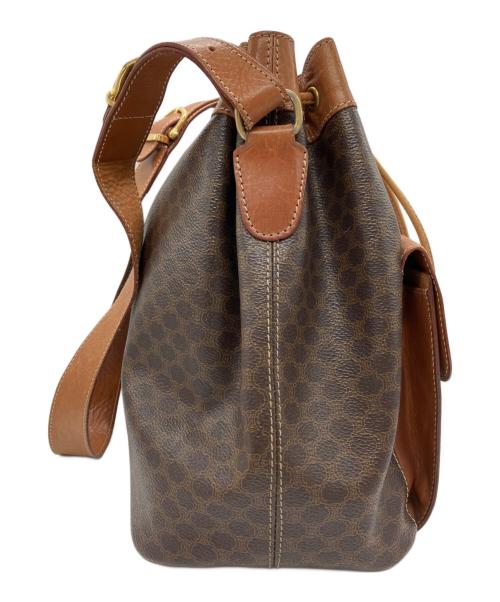 CELINE（セリーヌ）CELINE (セリーヌ) マカダム 巾着ショルダーバッグ ブラウンの古着・服飾アイテム