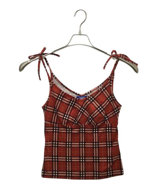 BURBERRY BLUE LABEL（バーバリーロンドンブルーレーベル）BURBERRY BLUE LABEL (バーバリーロンドンブルーレーベル) FA528-463　キャミソール レッド サイズ:36の古着・服飾アイテム