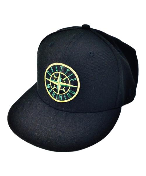 New Era（ニューエラ）New Era (ニューエラ) STONE ISLAND (ストーンアイランド) New Era×STONE ISLAND シアトルマリナーズ 40周年 ブラック サイズ:59.6cmの古着・服飾アイテム